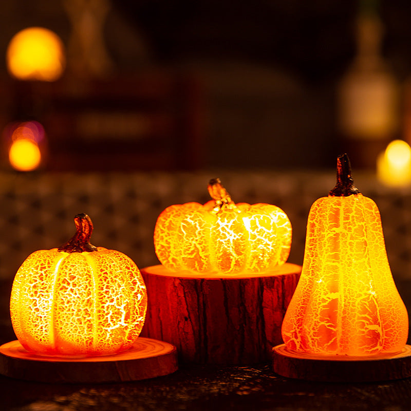 Halloween Pumpkin Lantern – LED Resin Candle Lamp Decoration
