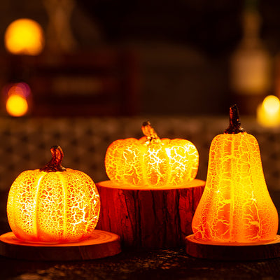 Halloween Pumpkin Lantern – LED Resin Candle Lamp Decoration
