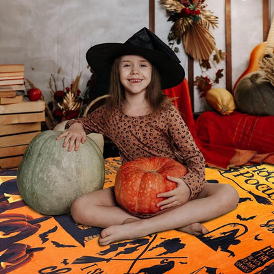 Halloween Witch Blanket – Soft Fleece Throw for Couch, Sofa & Bed