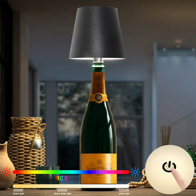 Dimmable LED Bottle Lamp USB Rechargeable Touch Control Wireless Touch Table Lamp Cordless Table Lamp for Family Restaurant &Bar