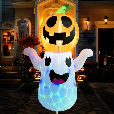 Halloween Inflatable 3-Layer Stackable Pumpkin with Built-In Lights, Scene Decoration, Room Decor, Home Decor, Party Supplies, Ipx4 Waterproof