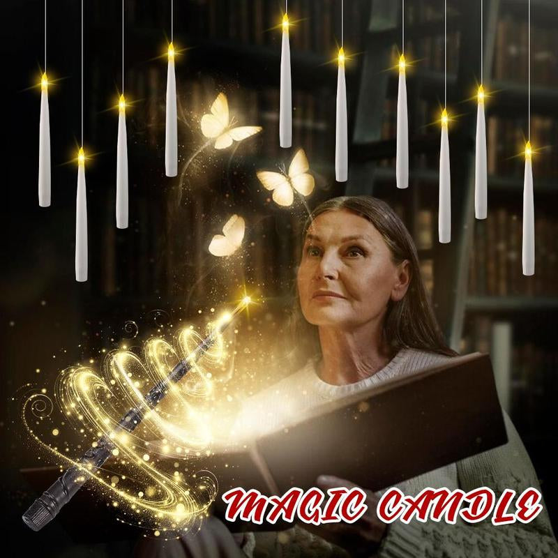 20 Pack Floating LED Taper Candles with Wand Remote & Timer