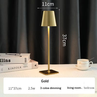 LED Desk Lamp Rechargeable Cordless Desk Lamp Dimmable Bedside Lamp Restaurant Atmosphere Lighting Decoration Reading Lampard