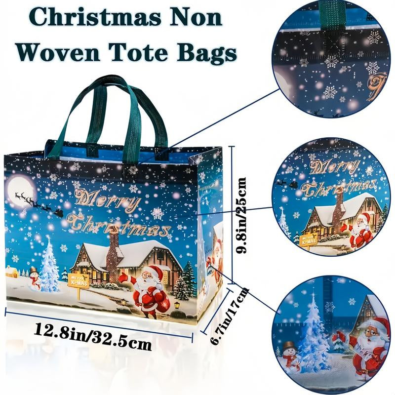 Large Reusable Christmas Gift Bags – Durable Holiday Tote (16 Styles)