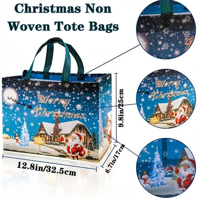 Large Reusable Christmas Gift Bags – Durable Holiday Tote (16 Styles)