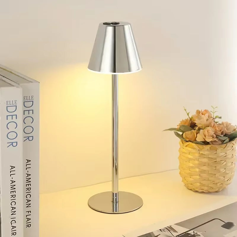 LED Desk Lamp Rechargeable Cordless Desk Lamp Dimmable Bedside Lamp Restaurant Atmosphere Lighting Decoration Reading Lampard