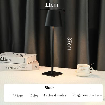 LED Desk Lamp Rechargeable Cordless Desk Lamp Dimmable Bedside Lamp Restaurant Atmosphere Lighting Decoration Reading Lampard