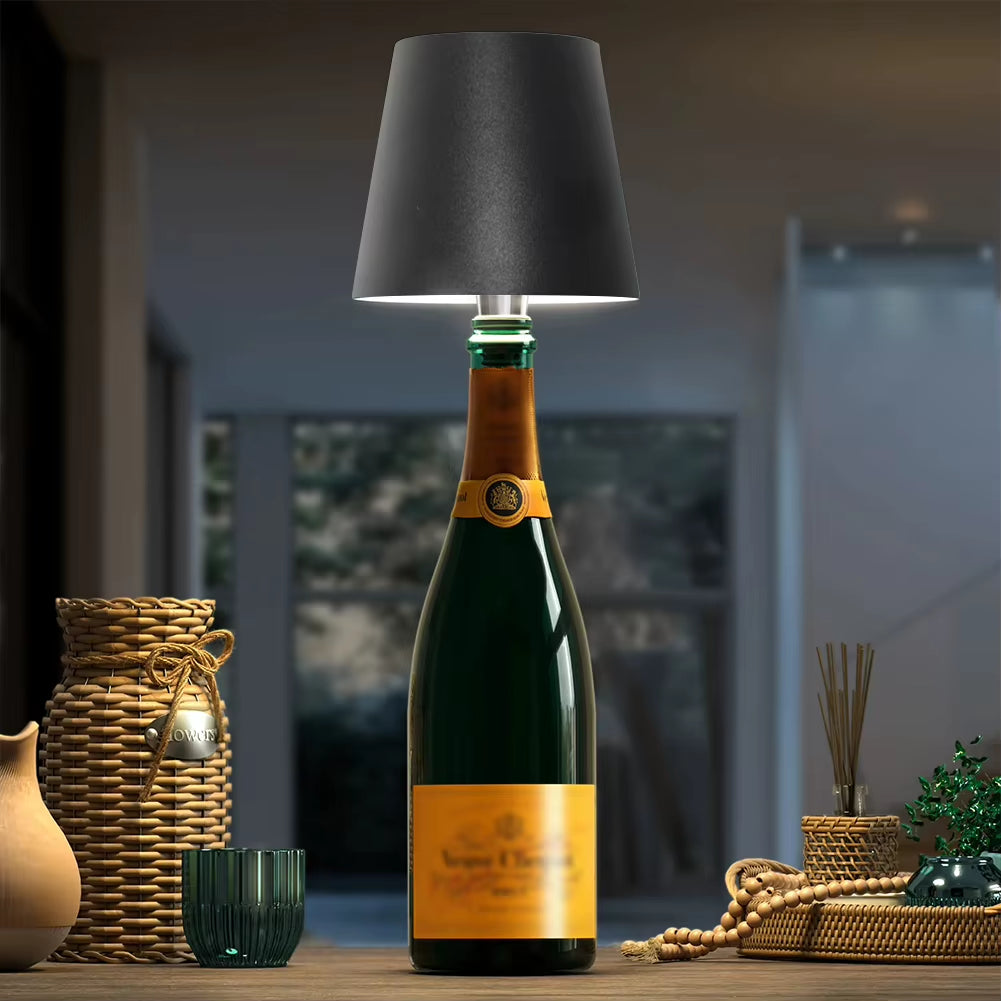 Dimmable LED Bottle Lamp USB Rechargeable Touch Control Wireless Touch Table Lamp Cordless Table Lamp for Family Restaurant &Bar
