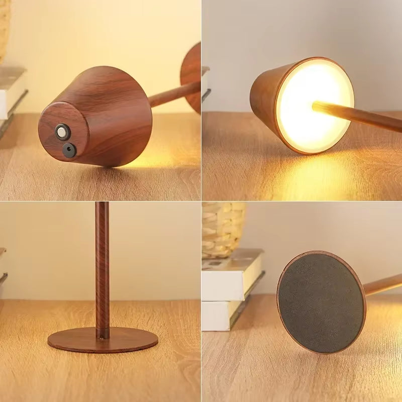 LED Desk Lamp Rechargeable Cordless Desk Lamp Dimmable Bedside Lamp Restaurant Atmosphere Lighting Decoration Reading Lampard