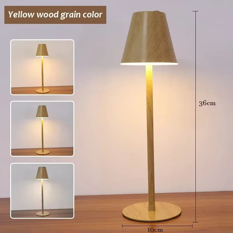 LED Desk Lamp Rechargeable Cordless Desk Lamp Dimmable Bedside Lamp Restaurant Atmosphere Lighting Decoration Reading Lampard