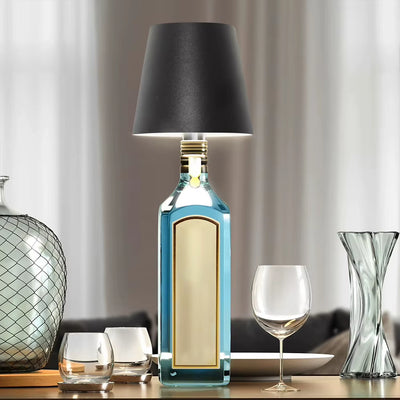 Dimmable LED Bottle Lamp USB Rechargeable Touch Control Wireless Touch Table Lamp Cordless Table Lamp for Family Restaurant &Bar