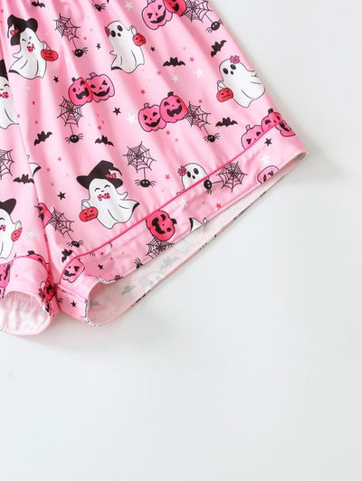 【Plus Size】 Cherry Print Top & Shorts Pyjama, Casual Comfy Short Sleeve Top & Shorts Pj Set, Women'S Sleepwear for Summer, Loungewear