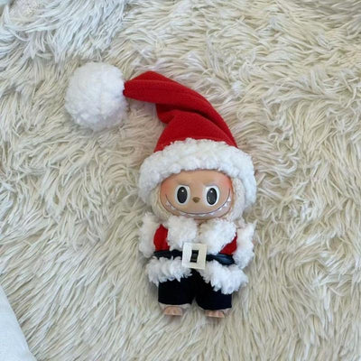 17Cm Labubu Plush Outfit - Santa Claus Style | Soft Holiday Costume for Christmas | Trendy Collectors’ Must-Have Class '09 Plush