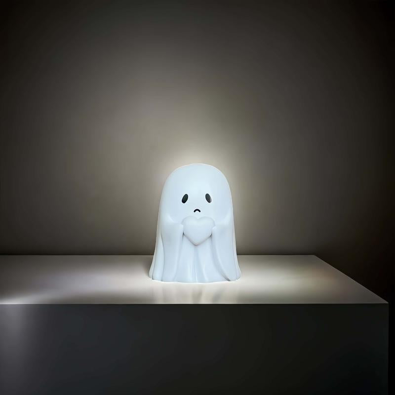 Halloween Ghost Figurine – Spooky Resin Middle Finger Ghost | Cute & Edgy Halloween Decor for Porch, Home & Parties