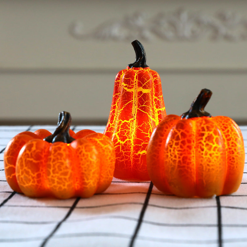 Halloween Pumpkin Lantern – LED Resin Candle Lamp Decoration