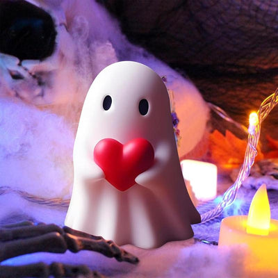 Halloween Ghost Figurine – Spooky Resin Middle Finger Ghost | Cute & Edgy Halloween Decor for Porch, Home & Parties
