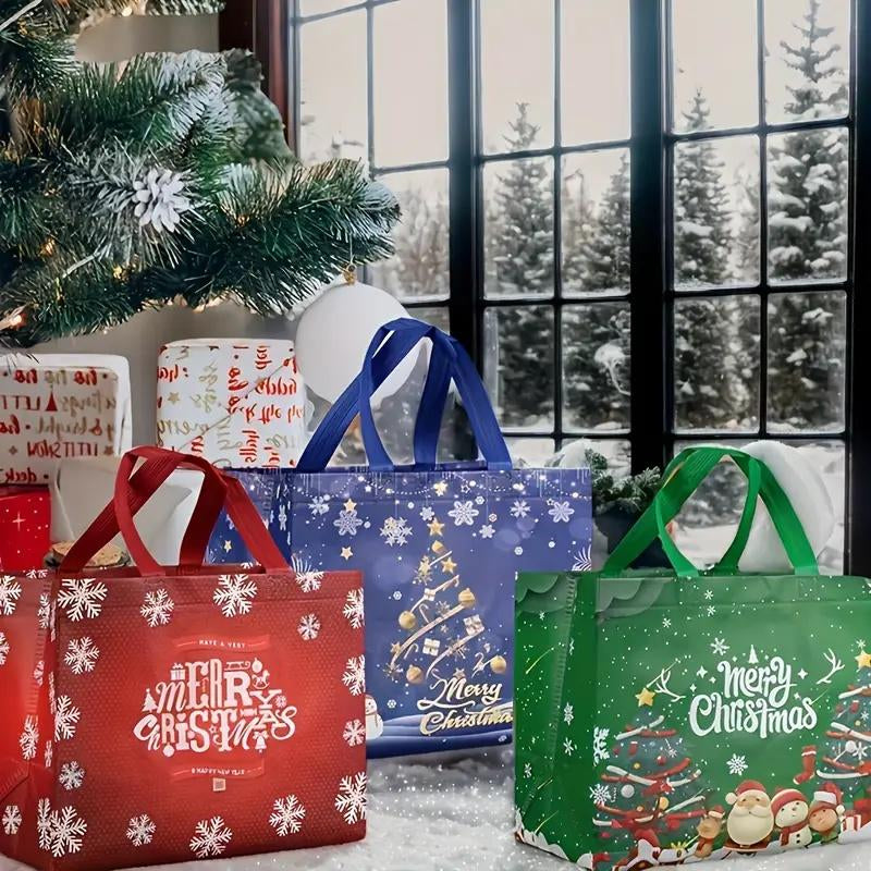Large Reusable Christmas Gift Bags – Durable Holiday Tote (16 Styles)
