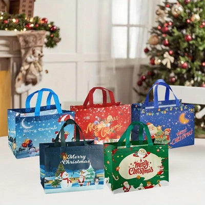 Large Reusable Christmas Gift Bags – Durable Holiday Tote (16 Styles)