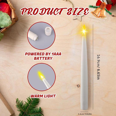 20 Pack Floating LED Taper Candles with Wand Remote & Timer