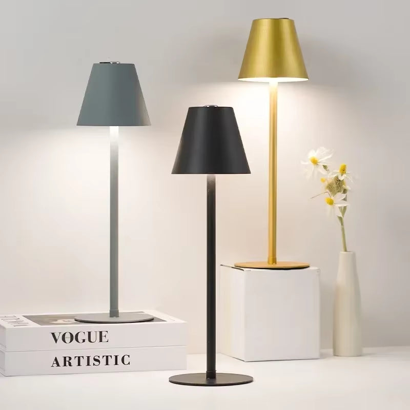 LED Desk Lamp Rechargeable Cordless Desk Lamp Dimmable Bedside Lamp Restaurant Atmosphere Lighting Decoration Reading Lampard