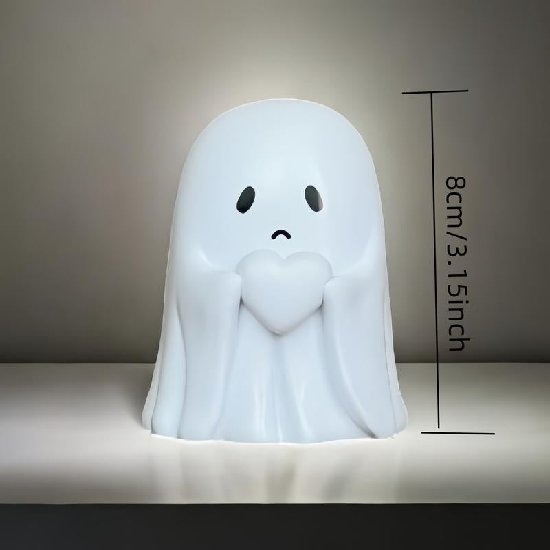 Halloween Ghost Figurine – Spooky Resin Middle Finger Ghost | Cute & Edgy Halloween Decor for Porch, Home & Parties
