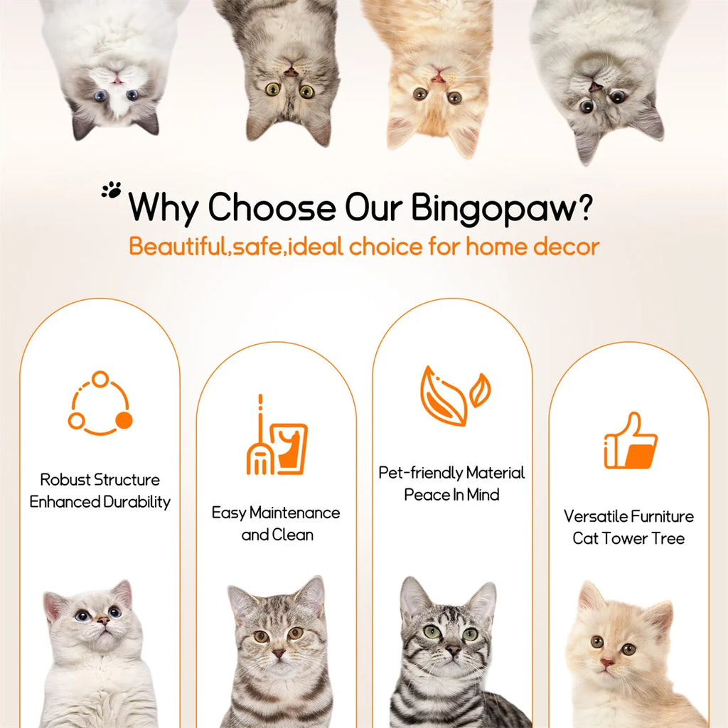 110cm Natural Wood Cat Tree Tower - Modern 3-Tier Climbing Furniture with Sisal Scratching Post & Plush Basket