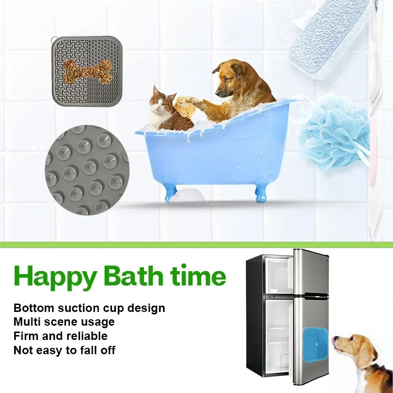 Premium Silicone Lick Mat for Dogs & Cats – Slow Feeder with Strong Suction Cups, Anxiety Relief & Healthy Feeding