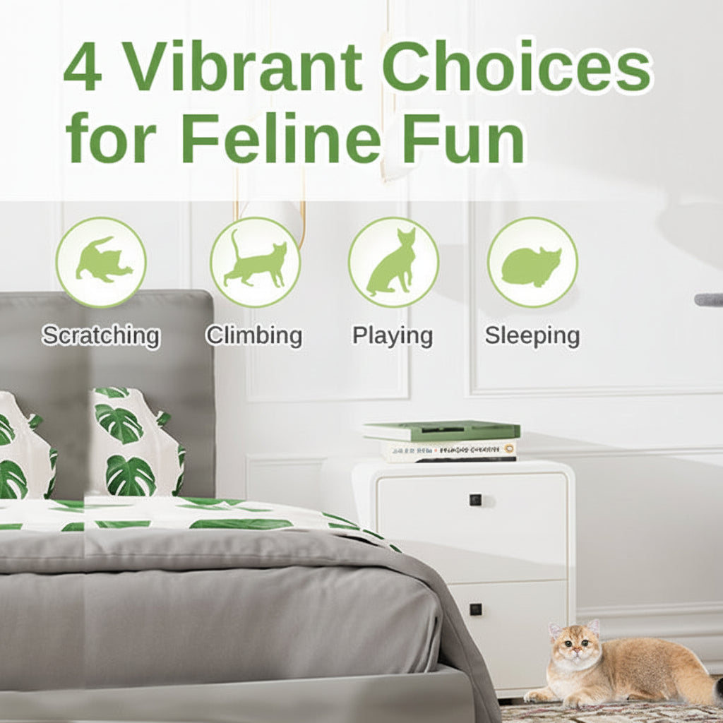 Large 162cm cat tree with five-tier structure and sisal scratching posts - full front view - options view