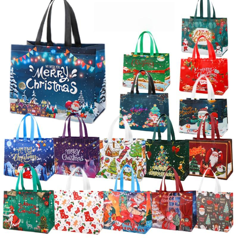 Large Reusable Christmas Gift Bags – Durable Holiday Tote (16 Styles)