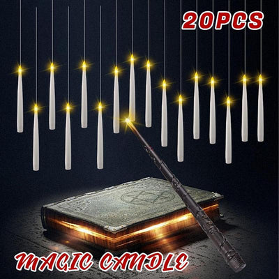 20 Pack Floating LED Taper Candles with Wand Remote & Timer