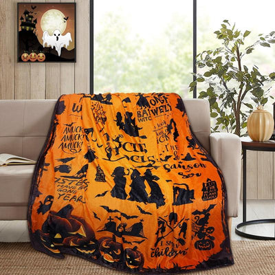 Halloween Witch Blanket – Soft Fleece Throw for Couch, Sofa & Bed