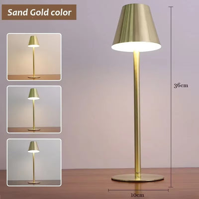 LED Desk Lamp Rechargeable Cordless Desk Lamp Dimmable Bedside Lamp Restaurant Atmosphere Lighting Decoration Reading Lampard