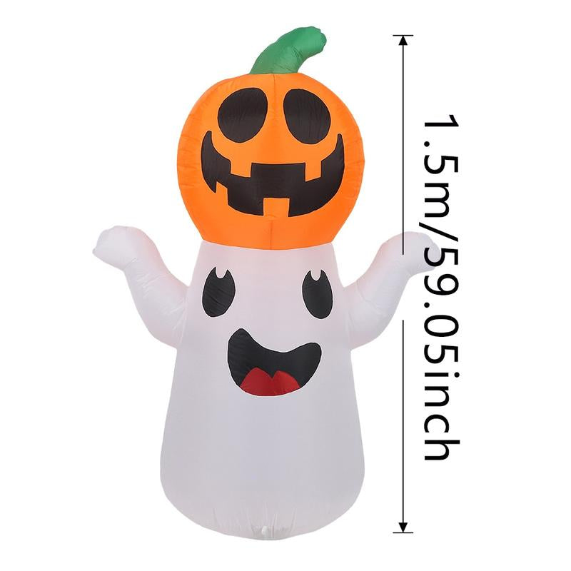 Halloween Inflatable 3-Layer Stackable Pumpkin with Built-In Lights, Scene Decoration, Room Decor, Home Decor, Party Supplies, Ipx4 Waterproof